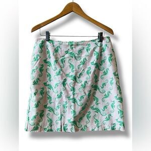 Vineyard Vines Seahorse Mini Skirt Size 10 Pink Green Lined